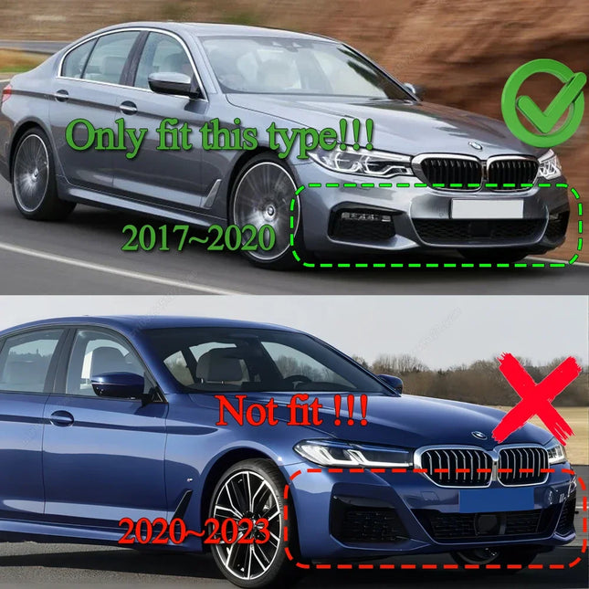 Car Front Bumper Lip Spoiler Splitter Diffuser For BMW 5 Series G30 G31 520i 530i 540i M-Sport 2017-2020 Bodykits Tuning Black