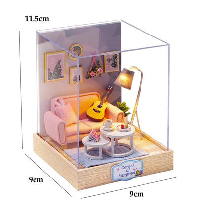 Miniature Dollhouse Kit 3D Puzzle Furniture Assembly Model Doll House education,