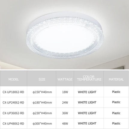 Hot Selling Ultra Thin Crystal Ceiling Lamp Round Ceiling Home Lamp Cool White Suitable for Balcony Kitchen Bedroom Light
