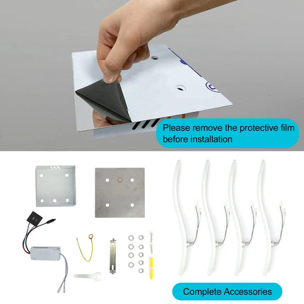 LED Ceiling Light, 27W Ceiling Light,6000K Cold White,4 Built-in LED Boards,Modern Curved Ceiling Light for Living Room,Bedroom