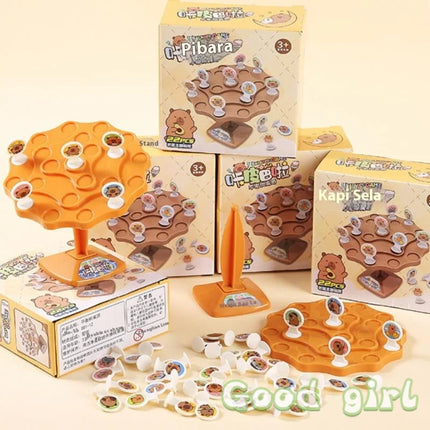 1 Set Parent-child Lnteractive Children's Mindfulness Thinking Training Board Game Puzzle Kapibala Balance Tree Toy