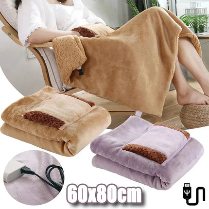 Winter Warming Blanket USB Rechargeable Portable Flannel Electric