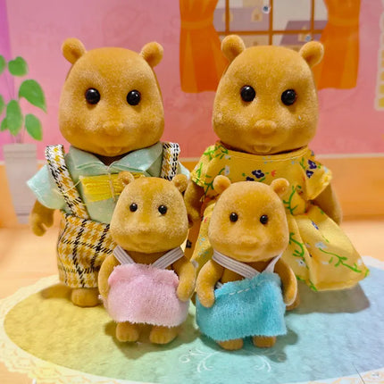 Forest Family Reindeer Rabbit Panda Animal Simulation Dollhouse Furniture Toy Set