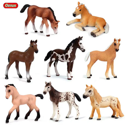 Farm Stable House Model Action Figures Emulational Horseman Horse Animals e Cute Educational Kids Toy Gift