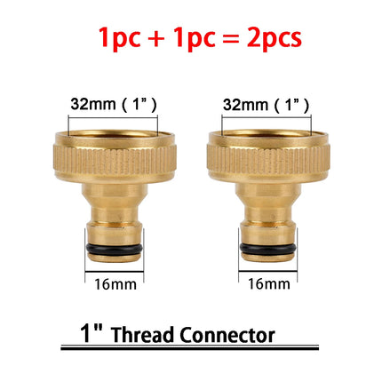 1Sets Garden Hose Quick Connect Water Hose Fitting, 3/4 Inch 1/2 Inch Brass BSP Female