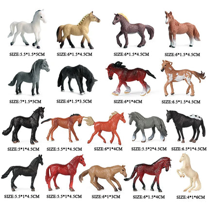 Farm Stable House Model Action Figures Emulational Horseman Horse Animals e Cute Educational Kids Toy Gift