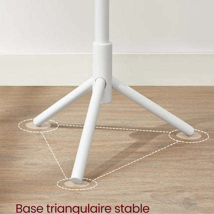 Standing Coat Rack, Solid Wood Coat Rack, Tree-Shaped Coat Rack with 8 Hooks, 3 Height Options, for Clothes, Hats, Bags