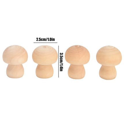 Wood Mushroom  for Home  Desktop Decoration Wooden Mushroom Ornament