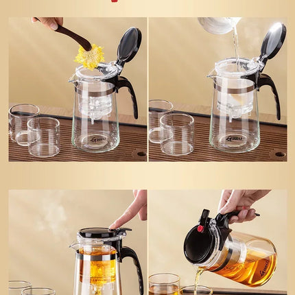 Tea Pot One-button Filtering Tea Separation Kettle Tea Coffee Maker