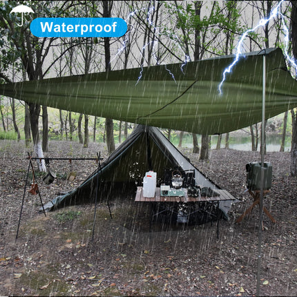 Tomshoo Flame-retardant Pyramid Hot Tent Outdoor Camping Waterproof Teepee Tent 1Person Tipi Tent Winter Stove Tent w Snow Skirt