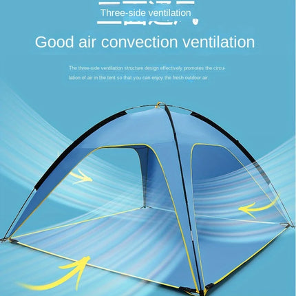 Beach tent sun and rain protection, quick opening construction, three ventilated and spacious outdoor camping tents
