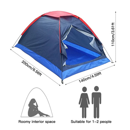 2 People Outdoor Travel Camping Single Layer Tent with Bag for Outdoor Camping