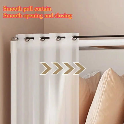 Dustproof Wardrobe with Curtains Multi-layer Storage Rack Large Capacity Open Storage Cabinet Simple Assembly Storage Furniture