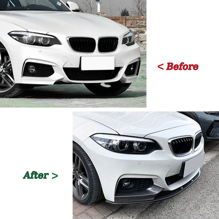 Front Bumper Splitter Lip Diffuser For BMW 2 Series F22/F23 M235i M240i M-Sport 2014-2021 Car Spoiler Cover Guard Deflector Lips