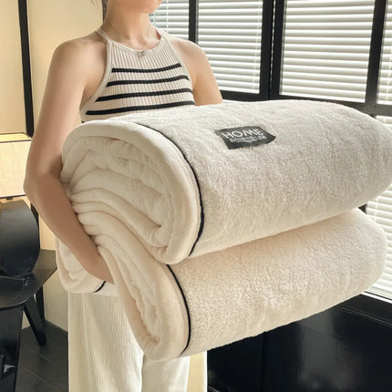 Plush Warm Winter Blanket A Grade Coral Fleece Flannel Soft Thick Bed Blankets for Sofa Single Double Couple Furry Bedspread