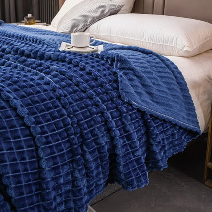 Milk Velvet Bed Blanket, Children, Adults, Warm Winter, Solid Color Durable, Sofa,