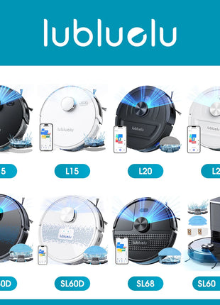Lubluelu SL68 Robotic Vacuum Cleaner, 4500Pa Suction Power, Anti-Siphon, 5 Maps, Self-Charging, 24 No-Go Zones,110V-240V Power