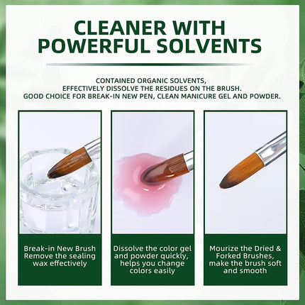 Nail Brush Cleaner-8oz Cleaner Restorer for Any Nail Art Brush Acrylic Nail Brush Gel Nail Liquid Brushes for Any Nail Tools