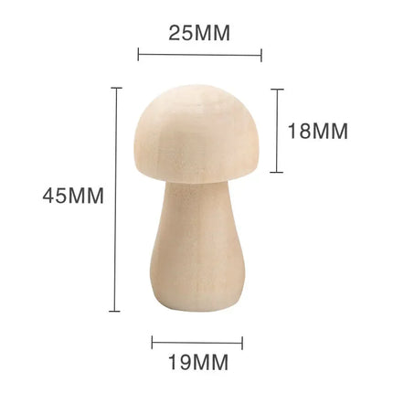 Miniature Wooden Mushroom Scale Model Ornaments Mini Wood Mushroom