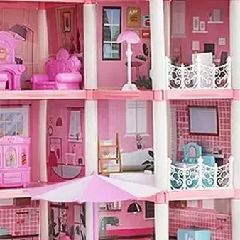 Princess Castle Villa Assembly Doll House Set Toy Girl Family Toy Children's