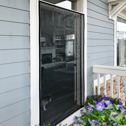 DTGJ Magnetic Door Screen,Black Side Door Magnetic Mosquito Net,Insect Proof Flight,Summer and Kitchen Indoor Invisible Net