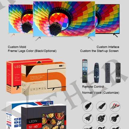 Unbreakable Smart TV 75 Inch Larger Screen TV Home Heater 4K UHD Television