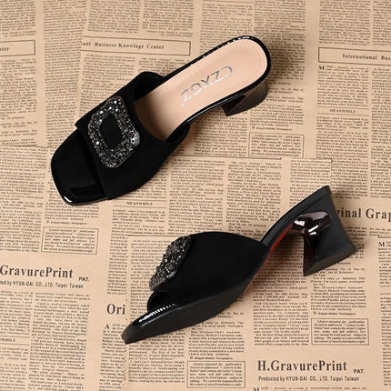 cresfimix sapatos femininas women casual high quality spring peep toe comfort high heel sandals lady black summer shoes ab714