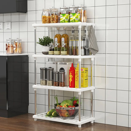 Multi-layer Storage Rack, Square Four-layer Kitchen and Bathroom Snack and Sundries Floor-standing Storage Rack