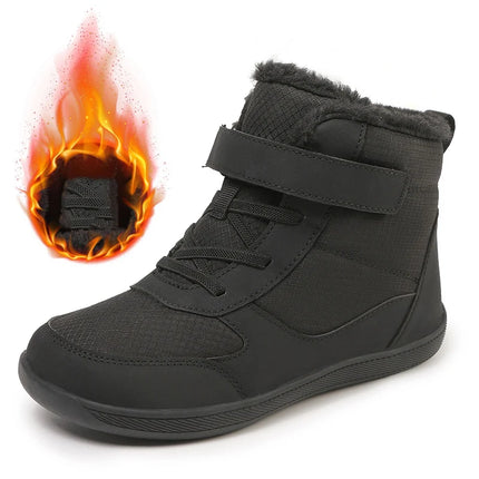 Winter Children Shoes Plush Waterproof Fabric Casual Non-Slip Boys Girls Shoes Rubber