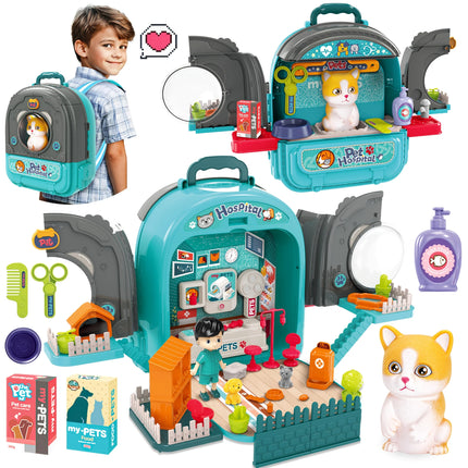 3-in-1 Pet Care Toy Set - Children’s Interactive Role-Play Toy