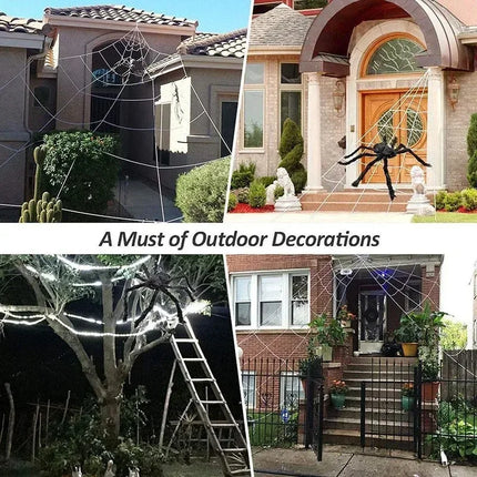 Spider Decoration Giant Halloween Spiders Web Party Prop Haunted Outdoor Chamber
