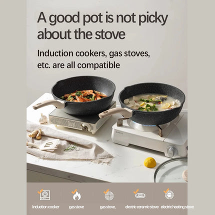Cookware Set: Tourmaline Non-Stick Pan, Complete Set For Household Kitchen, Cooking Pot