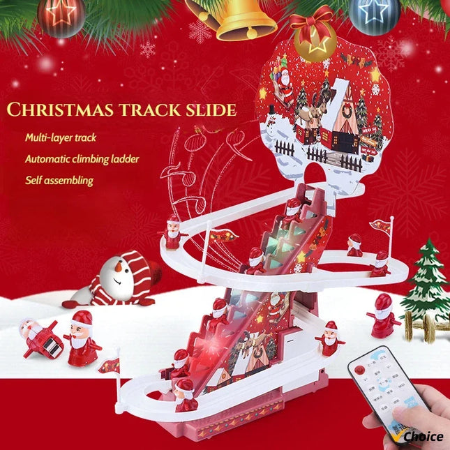 Education Electric Track Little Yellow Duck Light Music Pig Toys Christmas Halloween Gift