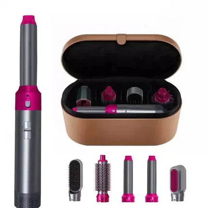 Hair Dryer 5-In-1 Electric Hair Comb Negative Ion Straight Curler Brush Blow Dryer Air Comb Removable Brush Kit Tool