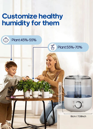 KINSCOTER 3L Air Humidifier Professional Large Capacity Home Humidifier Plant Mist Aroma Diffuser with Remote Control Timer