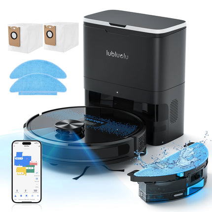 Lubluelu SL60 Plus Robot Vacuum Self Emptying, Hands-free Up To 60 Days, 4000pa Robot Vacuum And Mop Combo 3 In 1 Robotic Vacuum