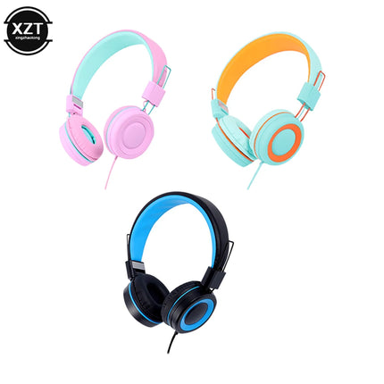 Wired Children'S Headphones Stereo Sound Headset Kids Earphone with Mic Music Headset for Girls Boy Gifts