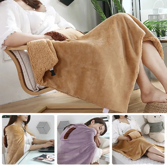 Winter Warming Blanket USB Rechargeable Portable Flannel Electric