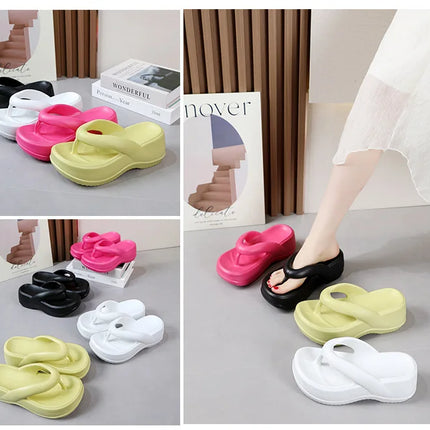 Eyriphy Platform Flip Flops Summer Thick Bottom Women Sandals Outdoor Beach Slippers Bathroom Home Shoes Comfort Soft Sole Slide