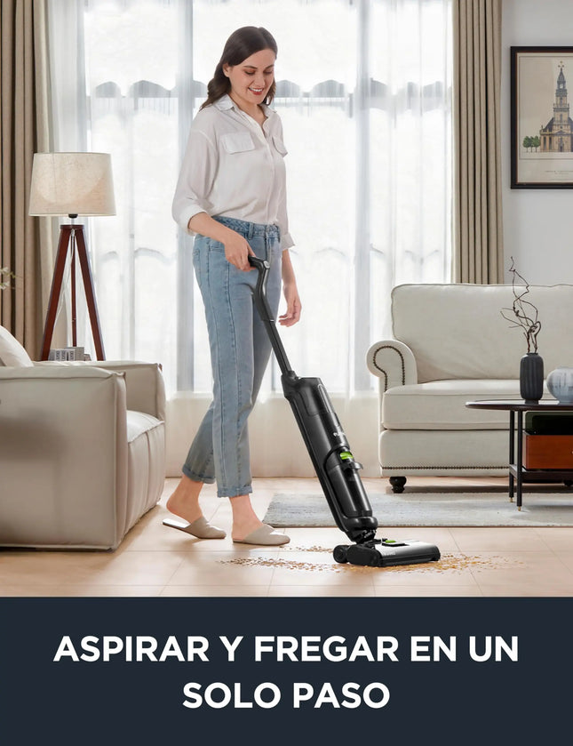 EUREKA NEW400 Cordless Wet Dry Cordless Vacuum Cleaner, Lightweight, Smart Cordless Vacuum Cleaner and Mop, Self-Cleaning