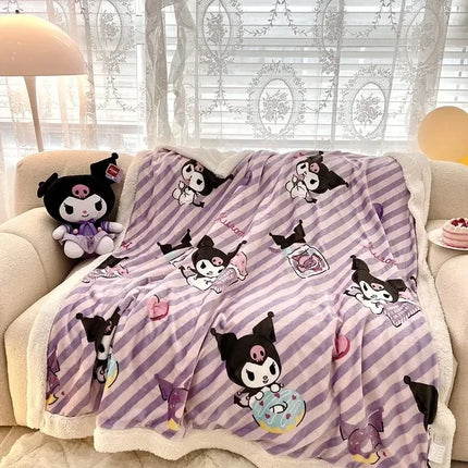 Children Adult Blanket Cartoon Cute Plush Air Conditioning Nap Blanket