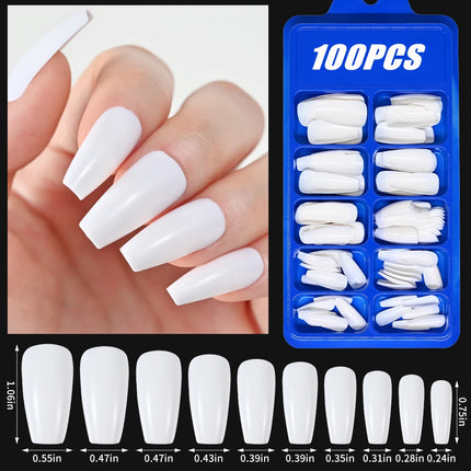 100Pcs Light Pink Press on Nails Short Medium Square