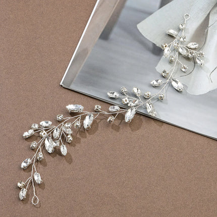 Flower rhinestone hair ornament Hair clip Handmade alloy rhinestone hair clip Bridal wedding hair ornament crystal hair ornament