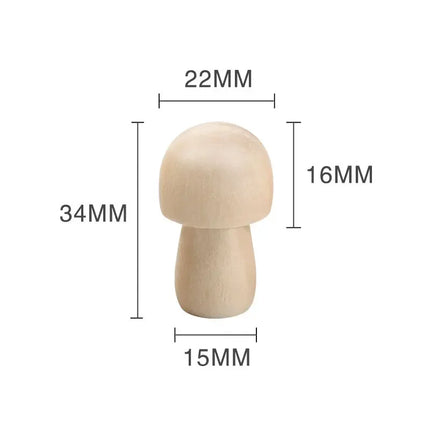 Miniature Wooden Mushroom Scale Model Ornaments Mini Wood Mushroom