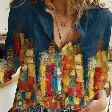 Temperament Loose Blouse Fashion Casual Woman Shirt Elegant Long Sleeve Shirt Woman Holiday Weekend Top