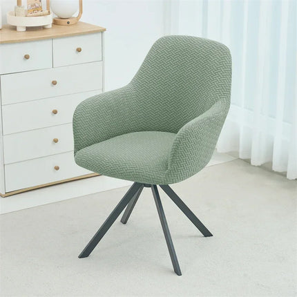 1/2/4/6pcs Elastic High Arm Dining Chair Covers Jacquard Office Chair Cover .