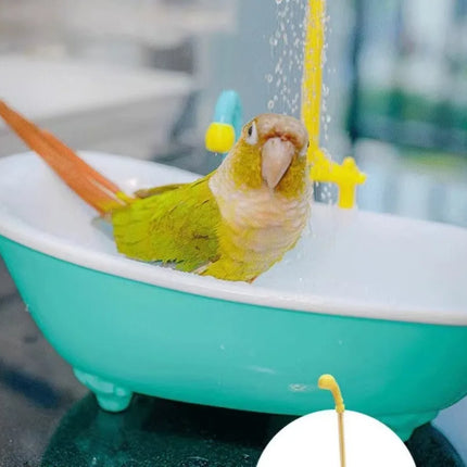 Parrot Shower Bird Bath Cage Automatic Parrot Shower Bowl Birds Accessories Parrot Toy Bird Bathtub