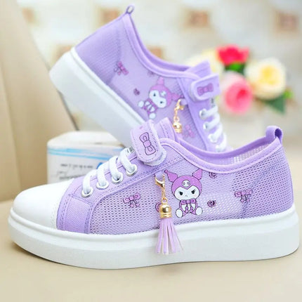 Sanrio hello kitty  spring autumn non-slip net shoes girl casual shoes