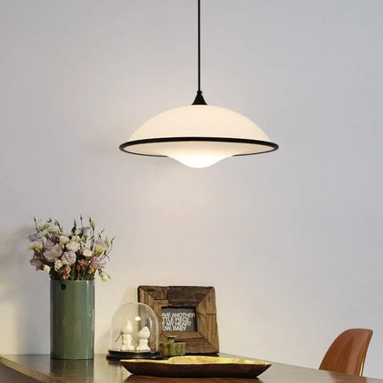 Denmark Black Side White Acrylic Pendant Lamp For Dining Room  Island Suspension Chandelier Hanging Light