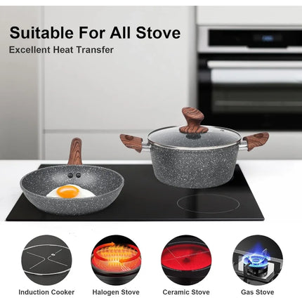 Pans Set Non Stick 11 Piece DieCast Induction Cookware Set Pans